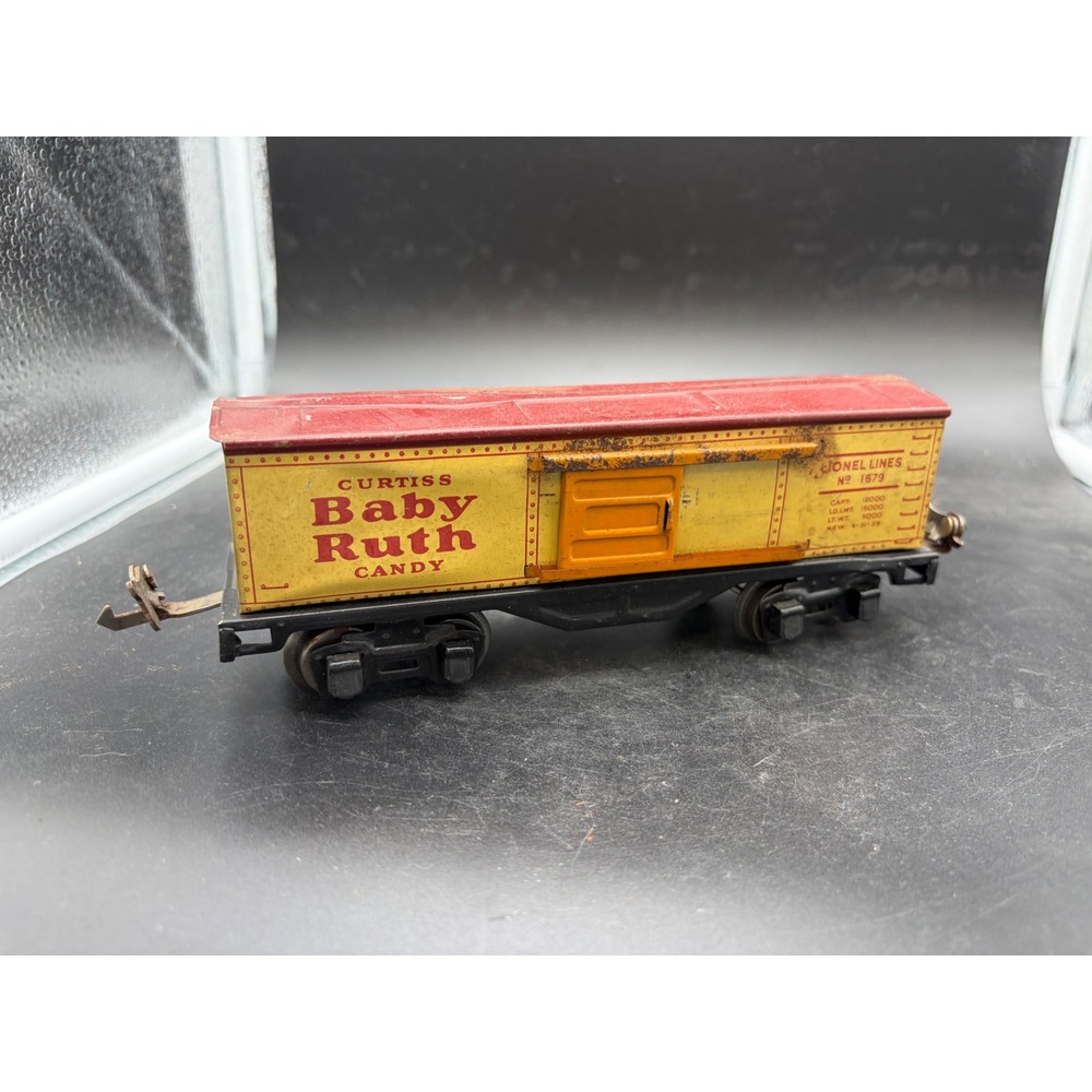 Vintage Lionel Lines No 1679 Baby Ruth Candy Boxcar Tinplate O-27 Gauge Train